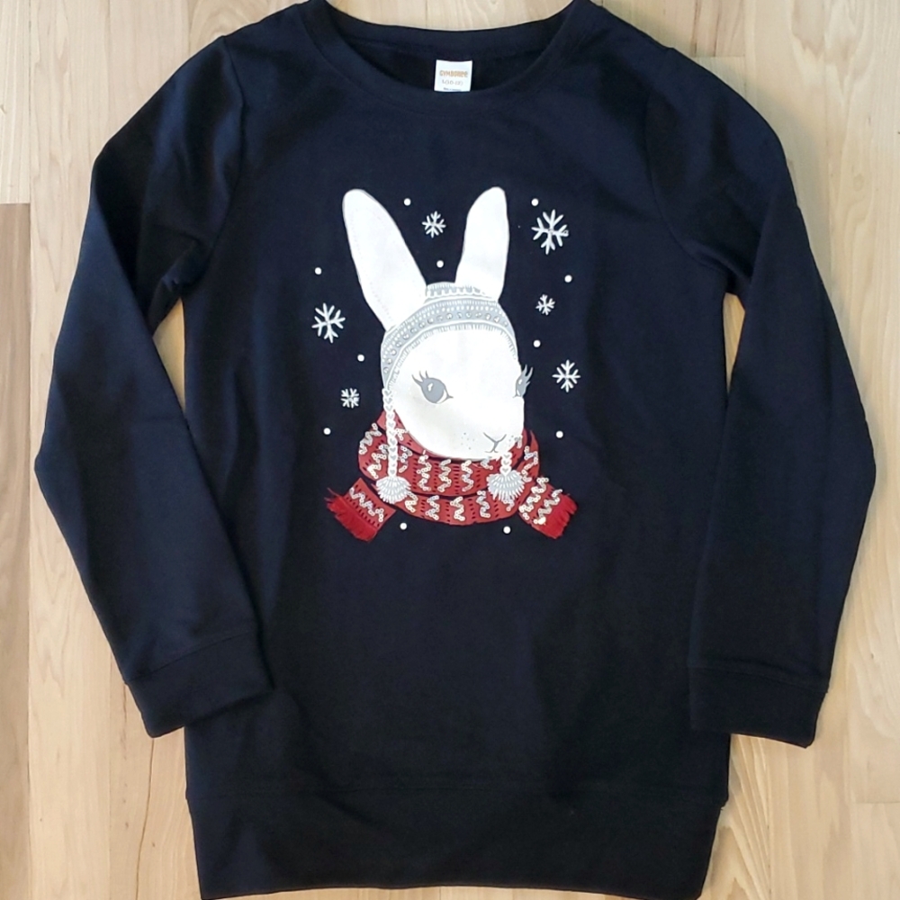 GYMBOREE Snow Bunny cozy sweater L 10 12